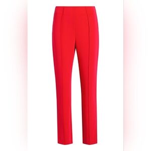 Cinq a Sept Brianne pintuck crepe pants size 10 Ruby Red